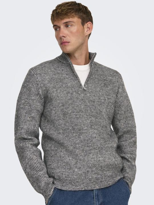 Produktbild Only & Sons ONSTEGAN Pullover Halber Reissverschluss (L)