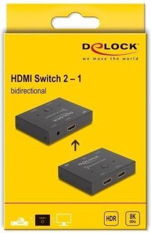 Actual product image Delock Switch 2-1 8K 60 Hz HDMI, number of inputs