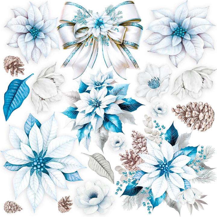 Actual product image Ciao Bella Vellum Paper "Elegance of Blue", 15 x 15 cm, 6 sheets (90 g/m², 6 x)