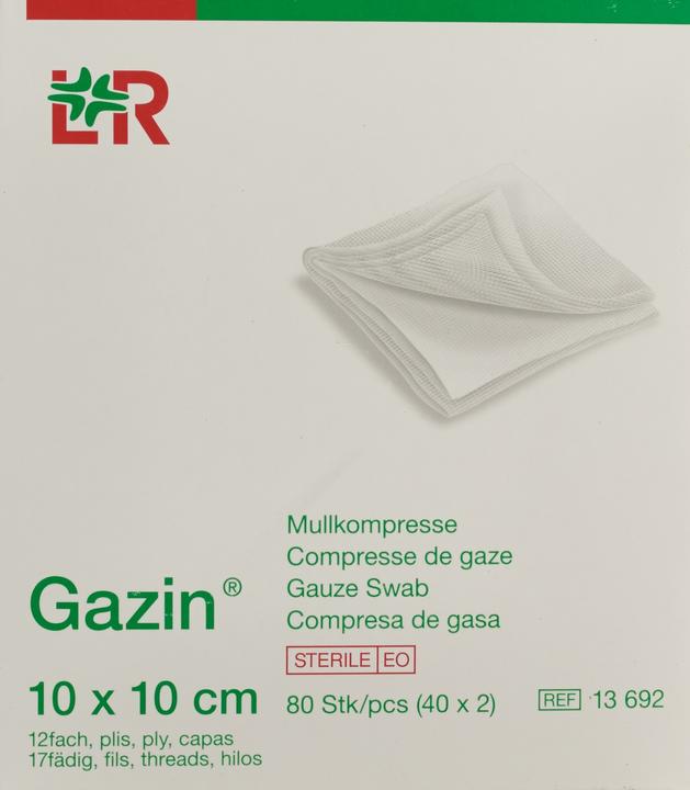 Actual product image Gazin Mullkompressen 10x10cm 12fach steril