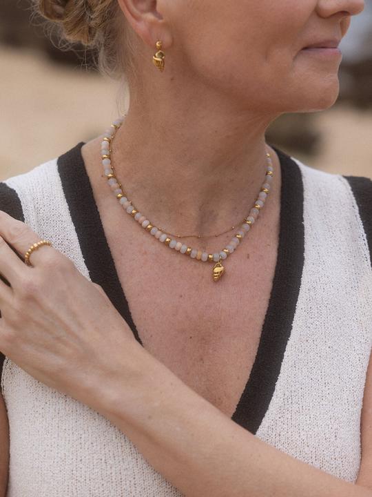 Image du produit Purelei Seafoam Kette (Acier inoxydable, Quartzite-Jade)
