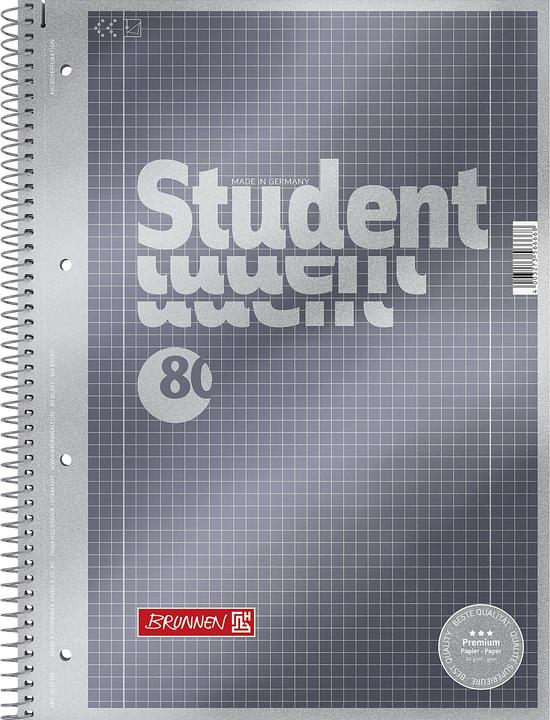 Produktbild Collegblock Student Premium (A4, Kariert, Weicher Einband)