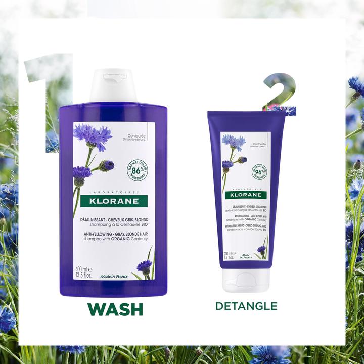 Produktbild Klorane Anti-Gelbstich Shampoo mit BIO-Kornblume (400 ml, Flüssiges Shampoo)