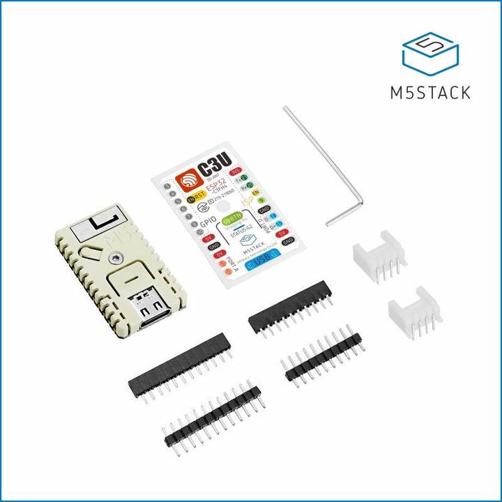 Produktbild M5Stack Entwicklerboard M5stamp C3U Mate mit Pin Headers