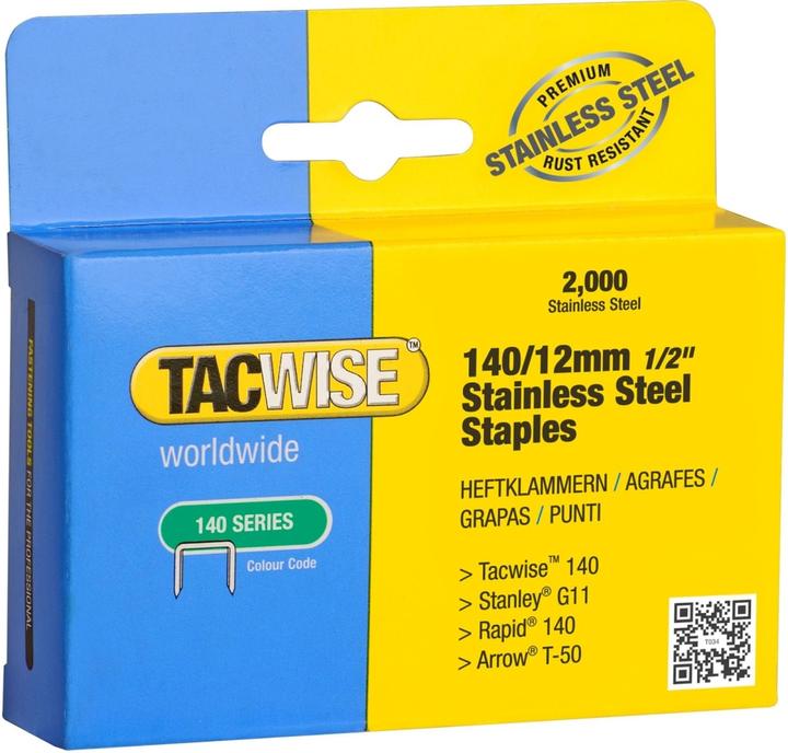 Image du produit Tacwise Agrafes 140/12 mm, acier inoxydable, 2.000 pièces (2000 x)