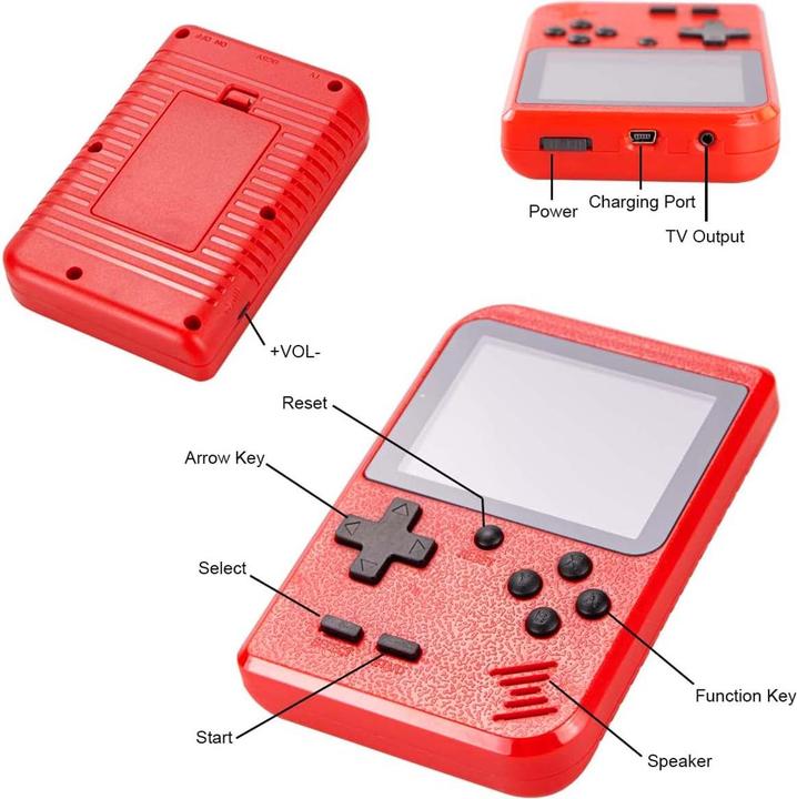 Produktbild VR Shinecon Handheld Retro-Konsole mit 400 Spielen