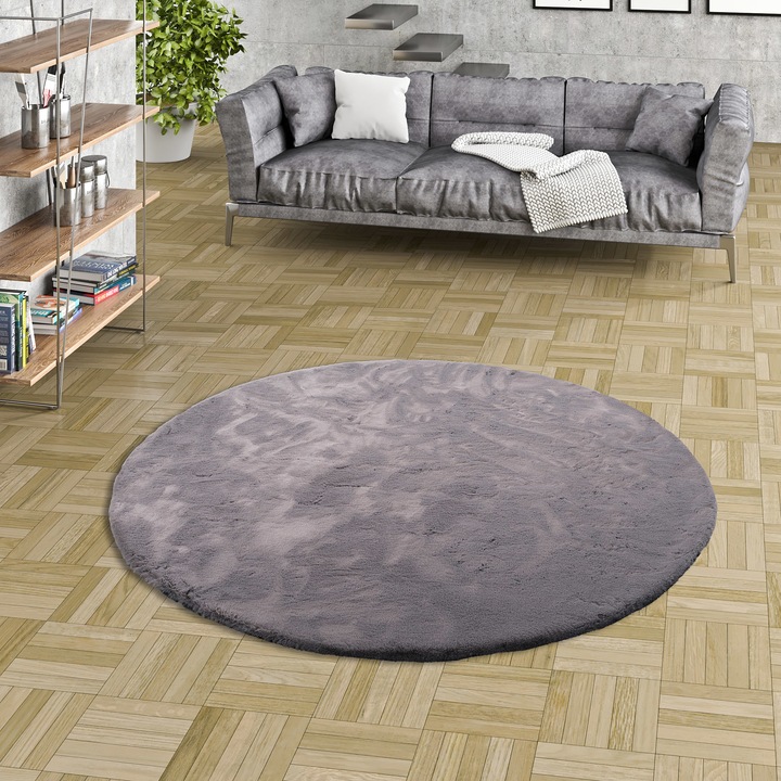 Produktbild Pergamon Luxus Super Soft Fellteppich Plush Rund (Ø 160 cm)