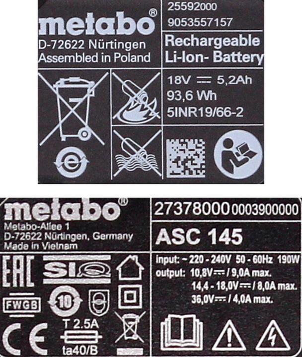 Produktbild Metabo Basis-Set (18 V)