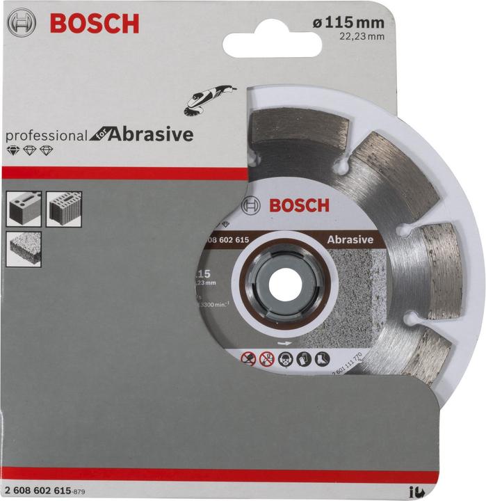 Produktbild Bosch Professional Zubehör Diamanttrennscheibe Standard for Abrasive, 115 x 22,23 x 6 x 7 mm
