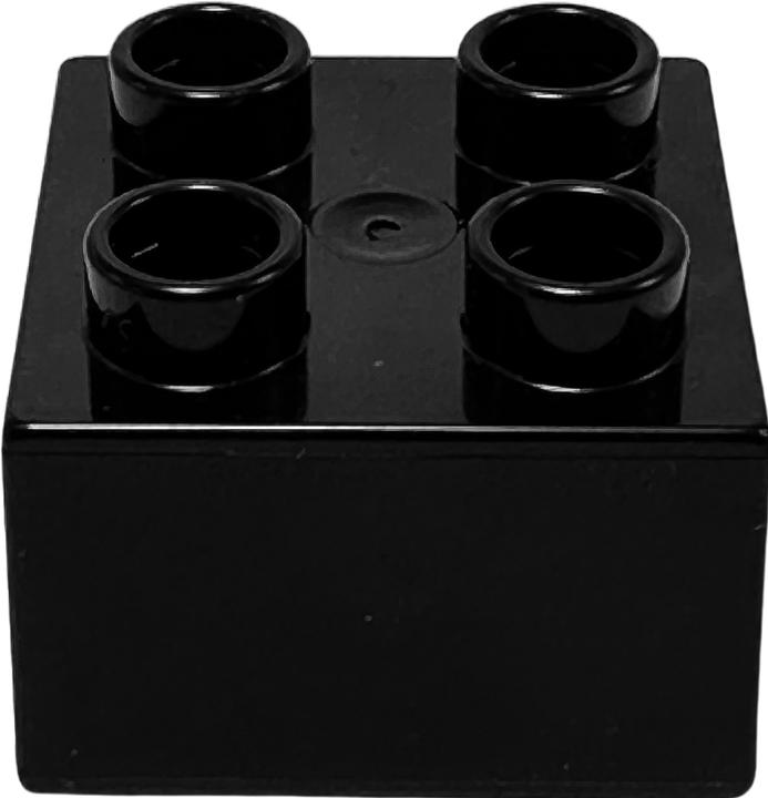 Actual product image LEGO DUPLO® 2x2 Bricks Black Building Blocks Basic Bricks - 3437 NEW! Quantity 10x (3437)