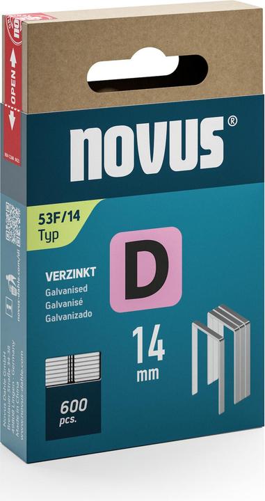 Novus Flachdrahtklammern D 53 F 14mm 600 Stk.