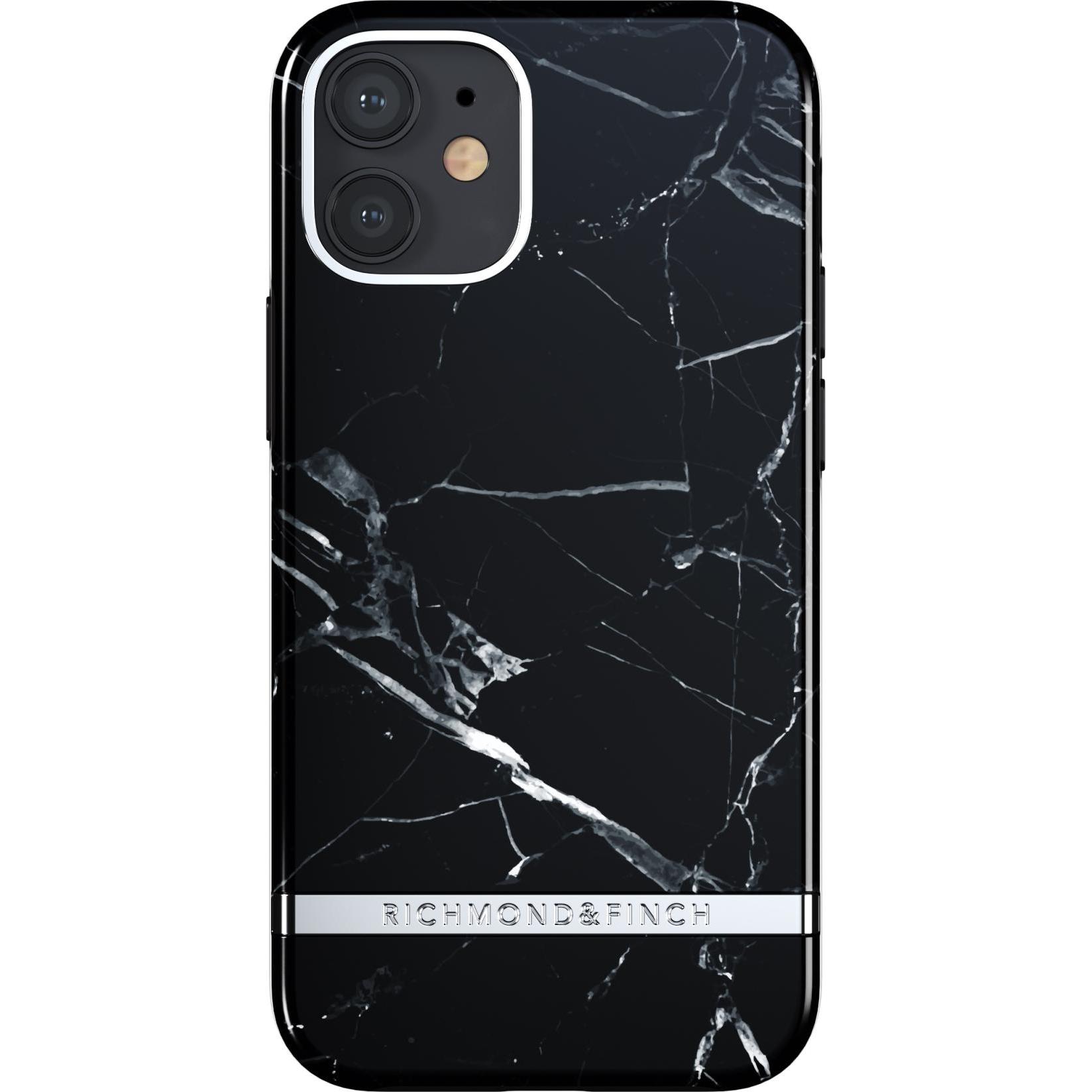 Richmond & Finch Black Marble (Apple iPhone 12 mini), Smartphone Hülle, Schwarz