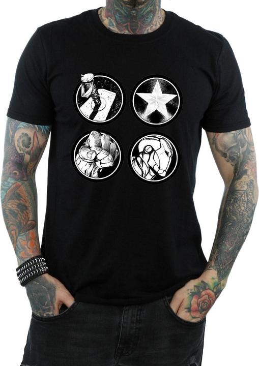 Immagine prodotto Maglietta con i loghi principali dei Vendicatori (3XL)