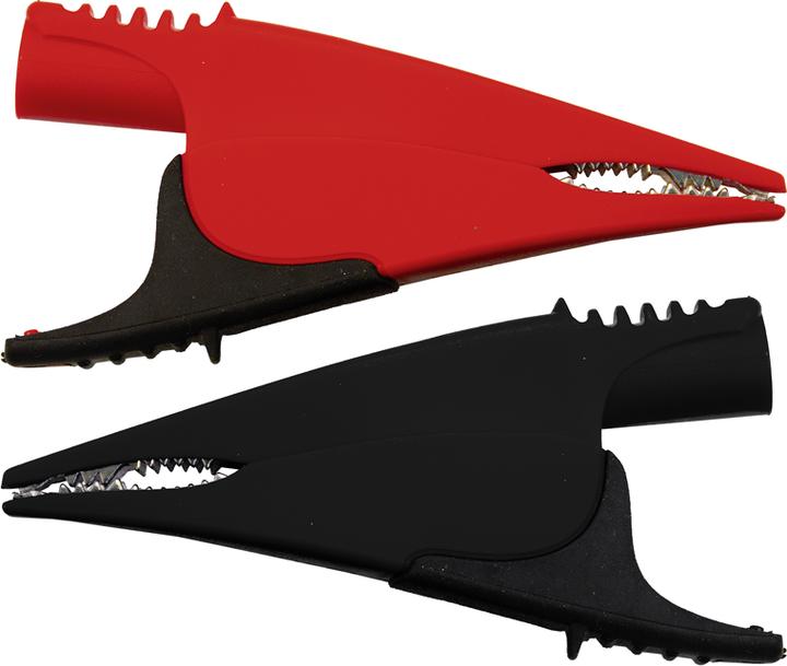 Actual product image Fluke Crocodile clips, wide, red/black (Microphone Clip)