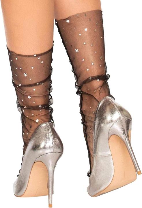 Actual product image JTI Fishnet socks with stars - black (Single pack)