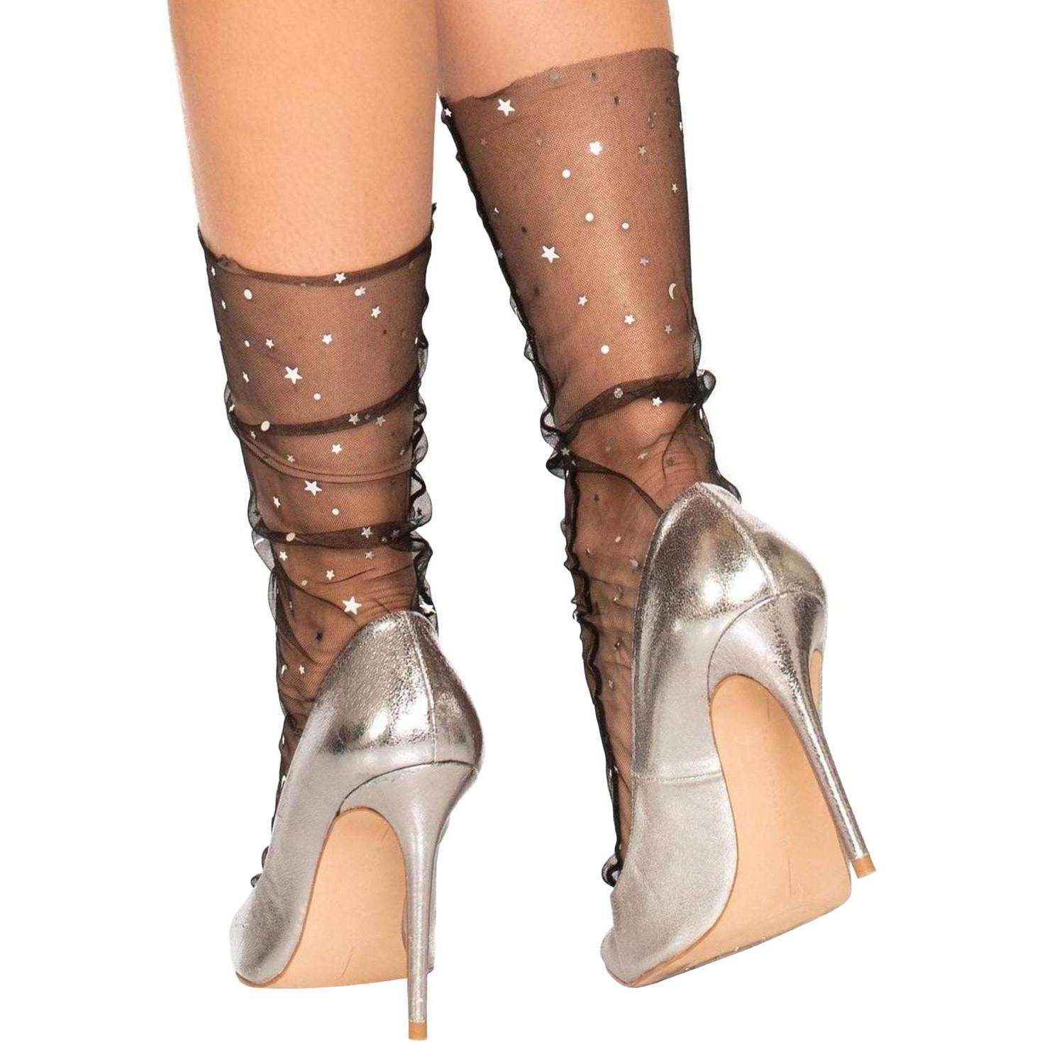 Thumbnail - JTI, Socken, Netzsocken mit Sternen - Schwarz, Schwarz, (Einzelpack, One Size)