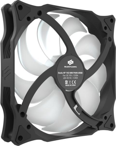 Actual product image Silentium PC Stella HP ARGB 140 PWM computer case fan (140 mm, 1 x)