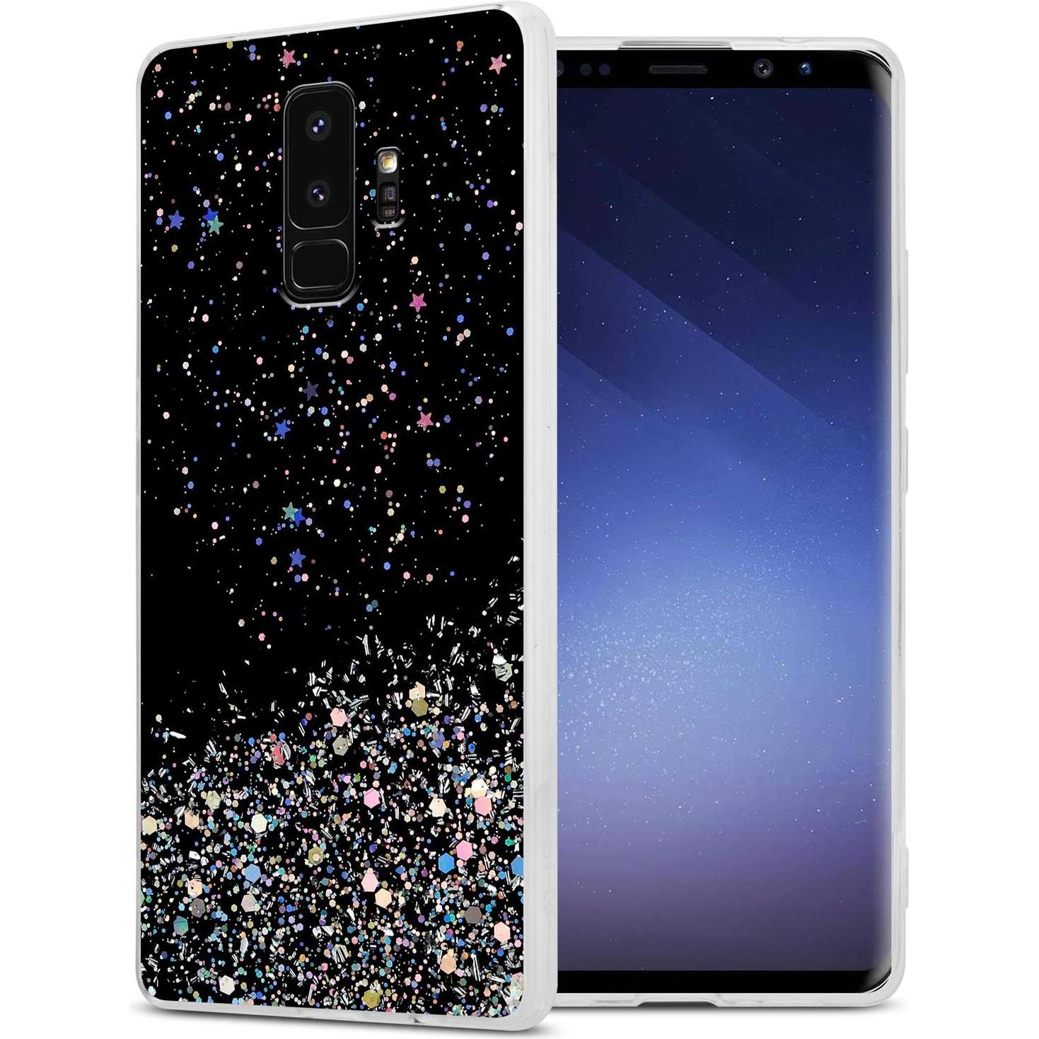 Thumbnail - Cadorabo TPU Cover funkelnder Glitter (Samsung Galaxy S9+), Smartphone Hülle, Schwarz