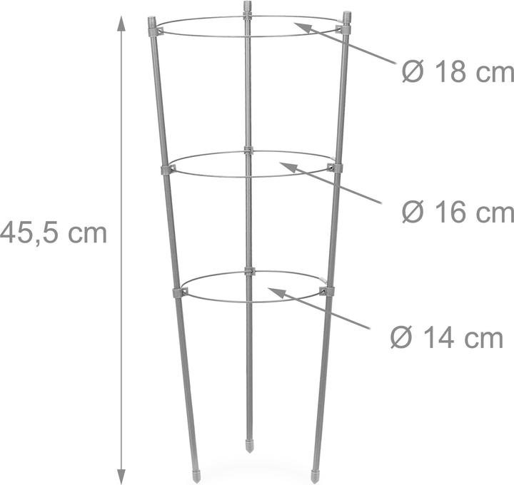 Produktbild Relaxdays 4x Rankhilfe (22 cm, 22 cm)