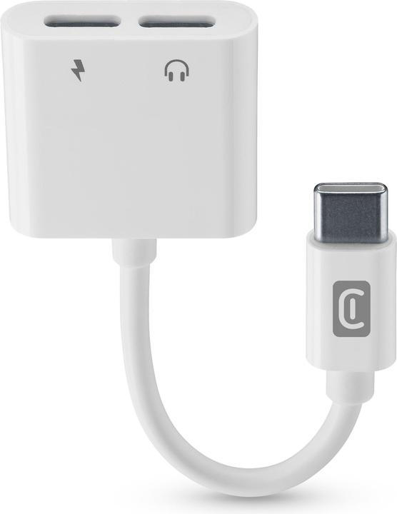 Produktbild Cellularline Sound & Charge Typ-C Adapter White (SC, USB-C)