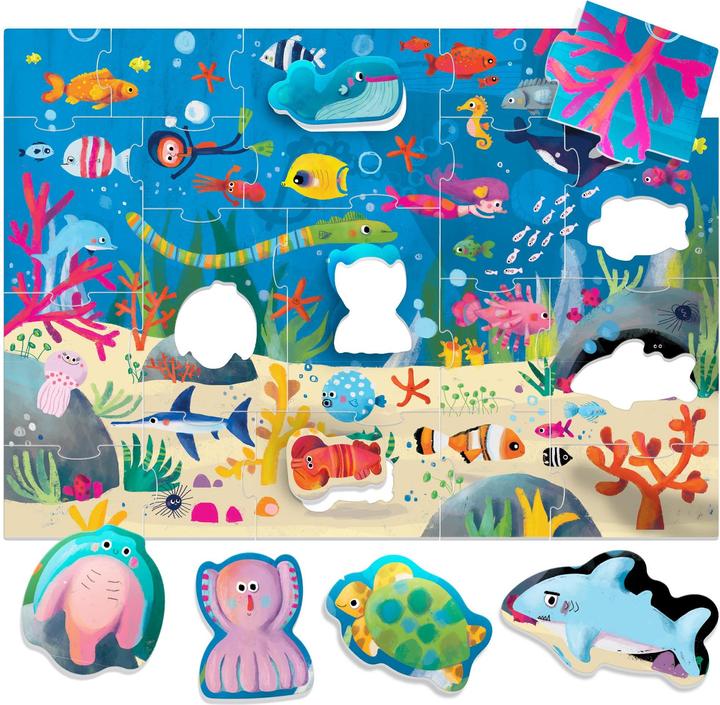 Immagine prodotto Headup Games Ecoplay - Shaped Puzzle Sea (19 pezzi)