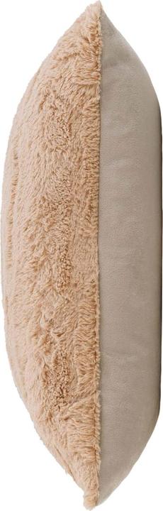Produktbild Douceur D'intérieur Flauschiges Kuschelkissen 45x45 cm - Traumhaft weiches Dekokissen, Sandfarbiges Kunstfell (45 x 45 cm)