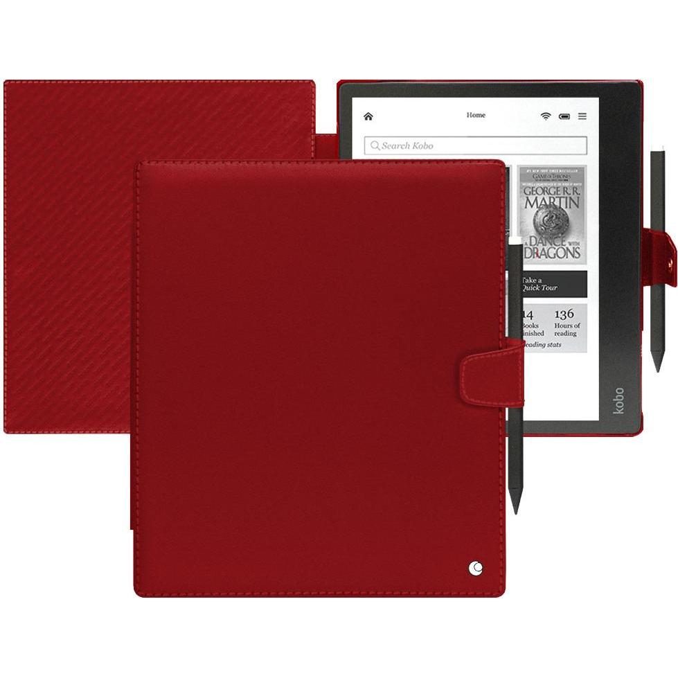 Noreve Lederschutzhülle horizontal (Kobo Elipsa 2E), Tablet Hülle, Rot