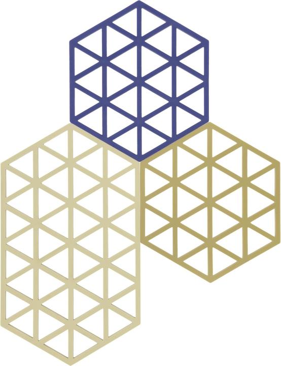 Zone Denmark Untersetzer-Set Triangles.Khaki.32706 (3 x, Pfannenuntersetzer)