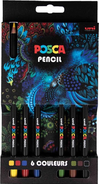 Produktbild Posca Buntstifte KPE200, 6er Kartonetui (Schwarz, 6 x)