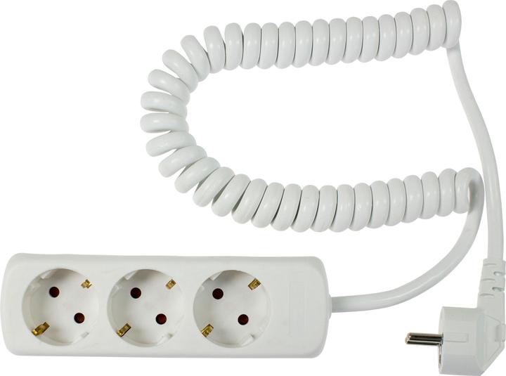 Image du produit As - Schwabe 11431 Bâti de prises sans interrupteur blanc contact de protection (3 x, CEE 7/3, 2.50 m)