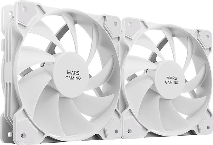 Produktbild Mars Gaming Lot De 2 Ventilateurs Boitier Mf-Prox2 - 12cm (Blanc) (120 mm, 2 x)