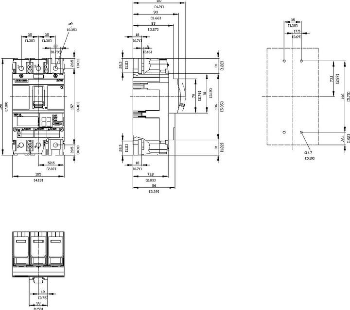 Actual product image Siemens Circuit-breaker 40A 3p 16-40A/In 3VA6140-6JP31-0AA0