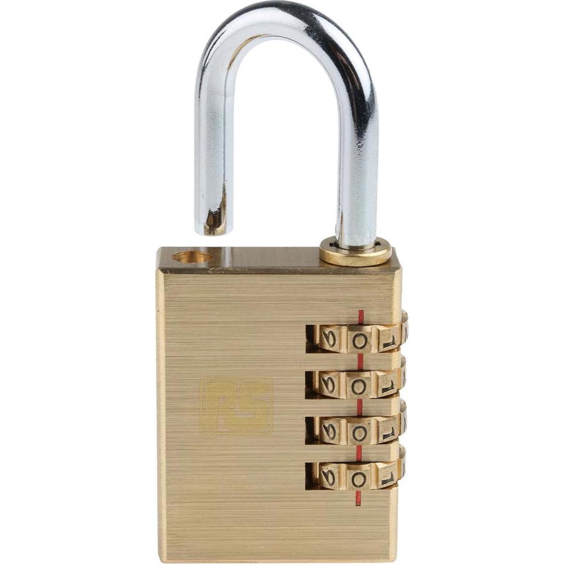 Thumbnail - Rs Pro, Vorhängeschloss, Brass Combination Padlock 40mm