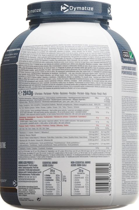 Actual product image Dymatize Super Mass Gainer Chocolate (Chocolate, 1 x, 2943 g)