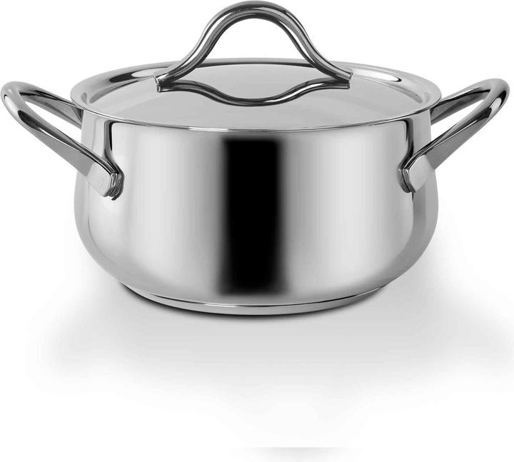 Actual product image Barazzoni Mediterranean Drum Kit 24 pieces composition 1810 made in Italy stainless steel 1810 (Casserole + stew pot, Pot, Stainless steel)