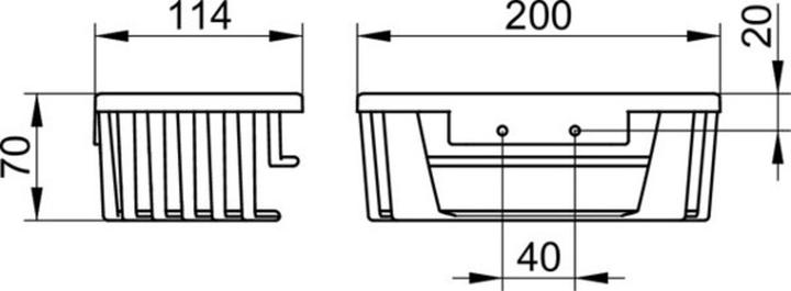 Produktbild Keuco Duschablagen Schwammkorb abnehmbar (24.50 x 20 x 7 cm)