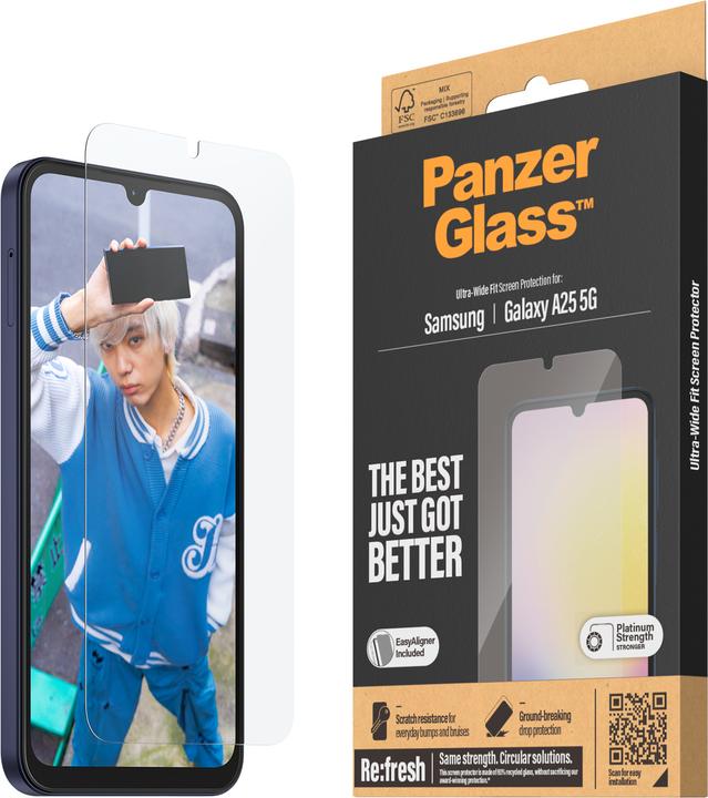 Actual product image PanzerGlass Ultra-Wide Fit (1 Piece, Samsung Galaxy A25 5G)