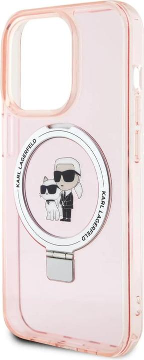 Produktbild Karl Lagerfeld KLHMP15XHMRSKCP iPhone 15 Pro Max 6.7" różowy/pink hardcase Ring Stand Karl&Choupettt (Apple iPhone 15 Pro Max)