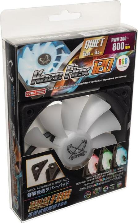 Immagine prodotto Scythe Ventola Kaze Flex RGB PWM, 300-800 rpm (120 mm, 1 x)