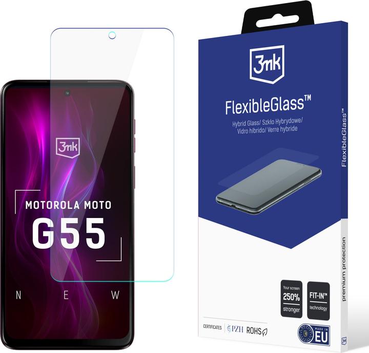 Actual product image 3MK FlexibleGlass pro Motorola Moto G55 5G (5903108610315) (1 Piece, Motorola Moto C)