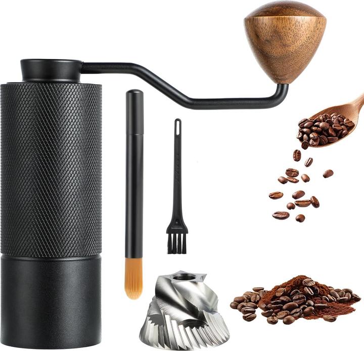 Ishewudu Manuelle Kaffeemühle mit Edelstahl-Kegelmahlwerk
