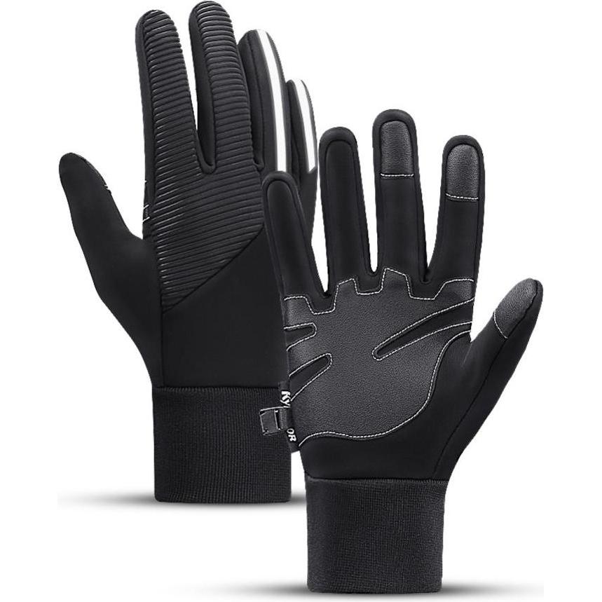 Hurtel, Damen, Handschuhe, Isolierte, rutschfeste Sport-Handyhandschuhe (Grösse XL) – schwarz, Schwarz, (XL)