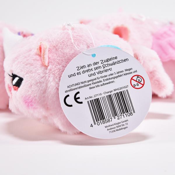 Produktbild Kögler Fliegendes Schweinchen, mit Vibration und drehendem Schwanz in 3 Designs sortiert (6 cm)