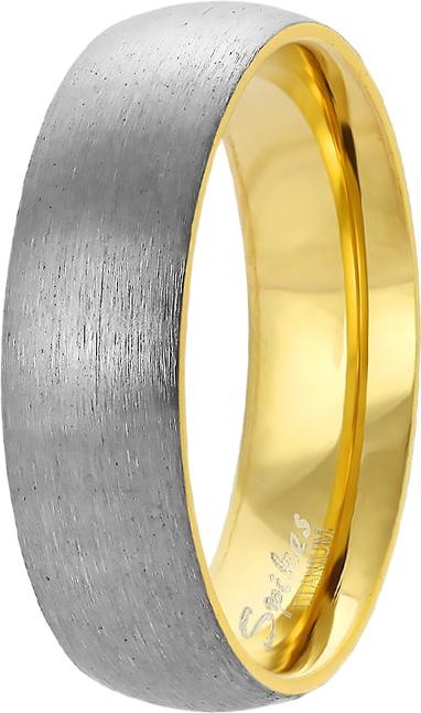 Actual product image Star Piercing Ring gold-plated and brushed (without brass, Titanium)