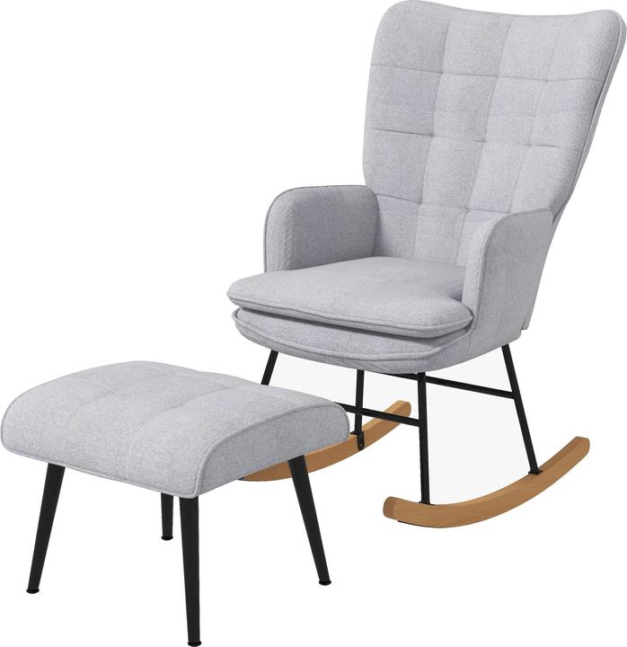 Actual product image Homcom Rocking chair with stool and high backrest