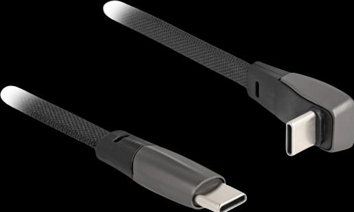 Image du produit Delock Câble plat USB 2.0 USB Type-C mâle vers USB Type (1 m, USB 2.0)