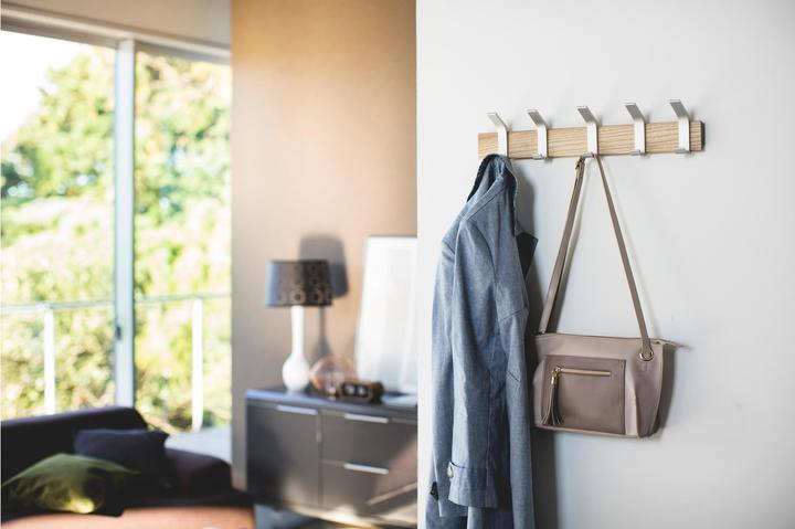 Actual product image Yamazaki RIN wall coat rack