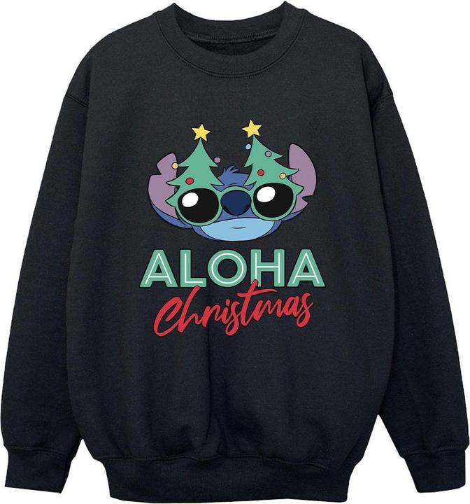 Actual product image Disney Boys Lilo And Stitch Christmas Tree Shades Sweatshirt (104)