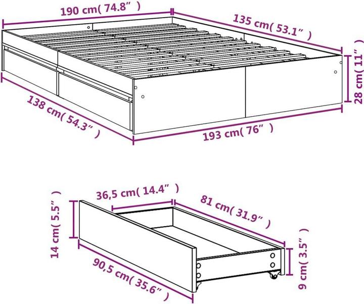 Image du produit vidaXL Khai (135 x 190 cm)