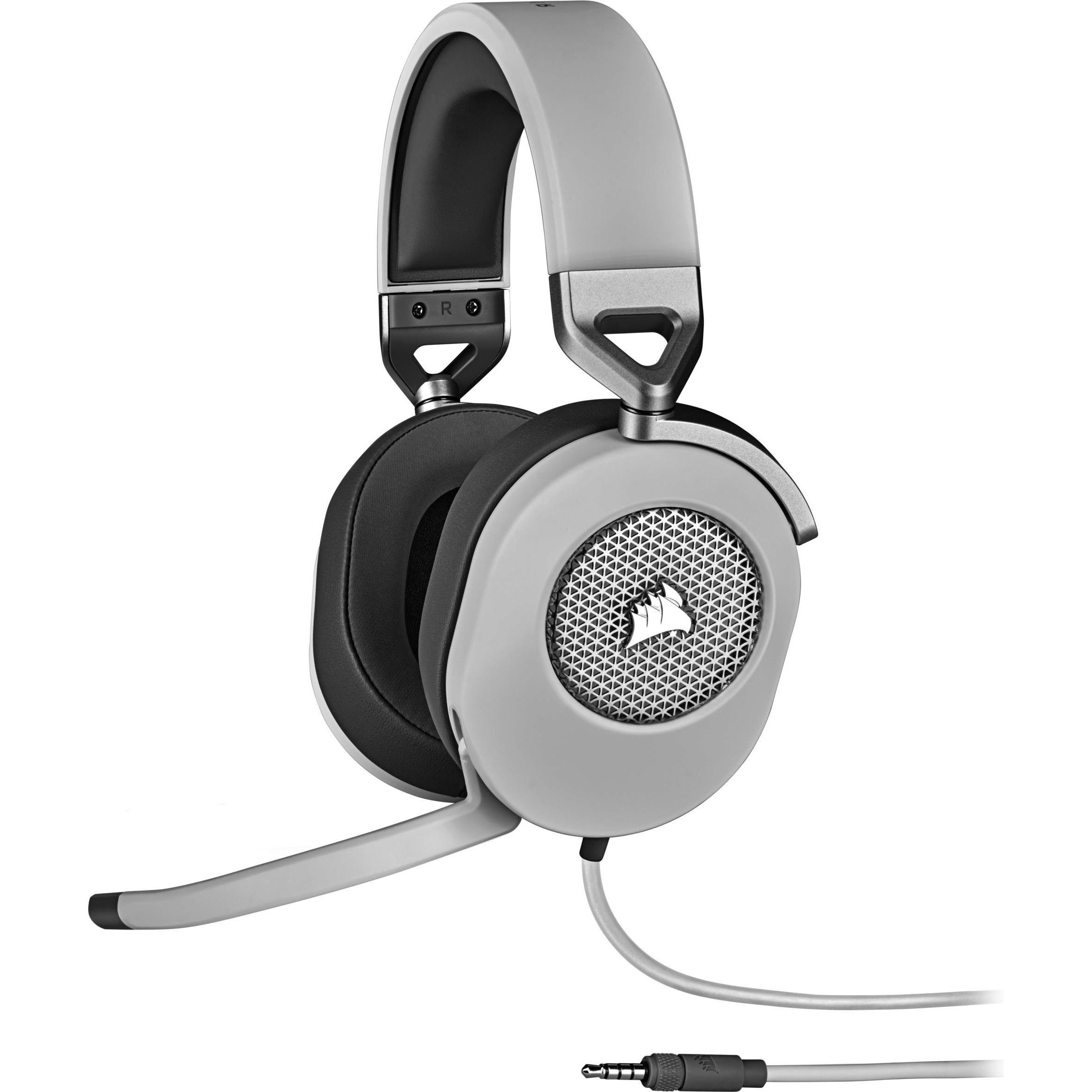 Corsair HS65 Surround (Cablato), Cuffie da gaming, Bianco